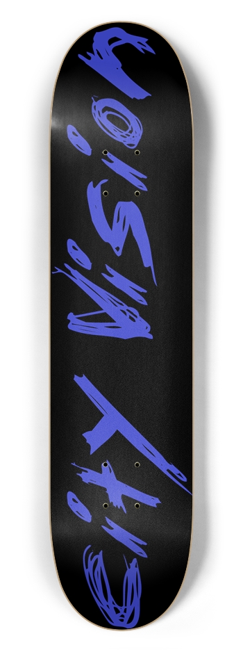 Black and Blue Name 7.50 7-1/2 Skateboard Deck