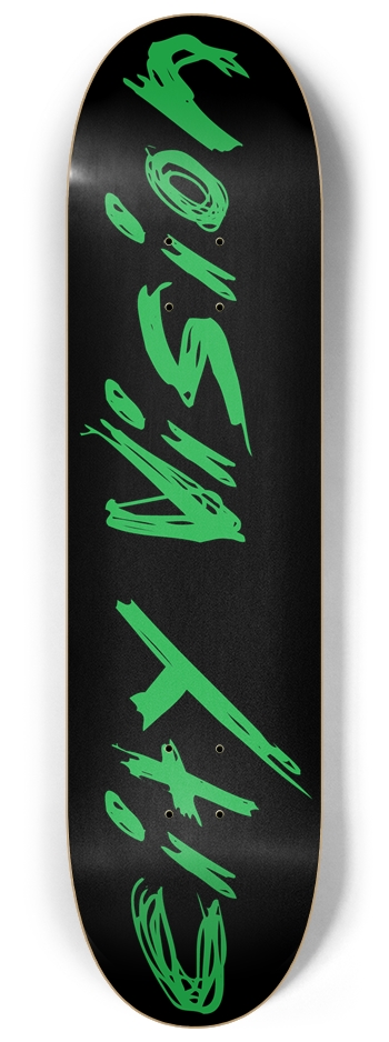 Black and Green Name 8.25 8-1/4 Skateboard Deck