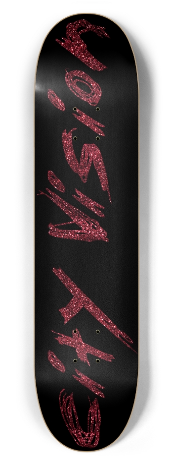 Black and Red Glitter Name 7.62