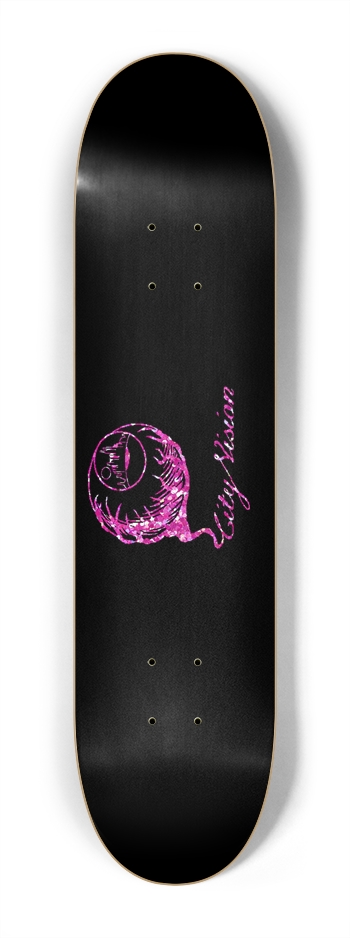 Black and Pink Glitter Logo Mini 7.25 7-1/4 Mini/Kid Skateboard