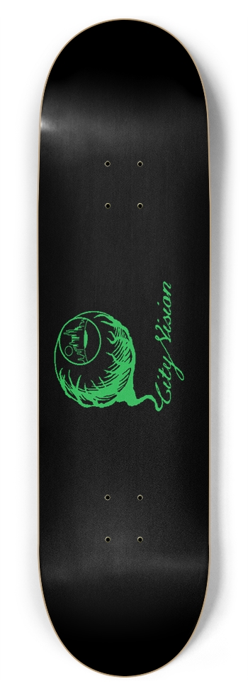Black and Green Logo 8.75 8-3/4 Inch Skateboard