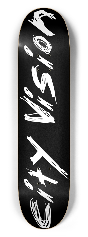 Black and White Name 7.50 7-1/2 Skateboard Deck