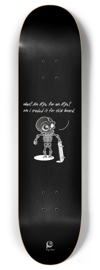 An Eye For An Eye Black 8.00 8 Inch Skateboard Deck