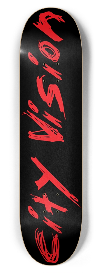 Black and Red Name 7.75 7-3/4 Skateboard Deck