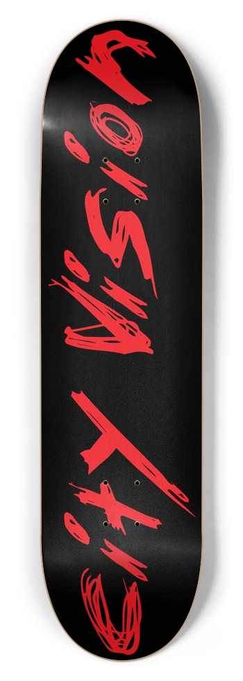 Black and Red Name 8.50 8-1/2 Skateboard Deck