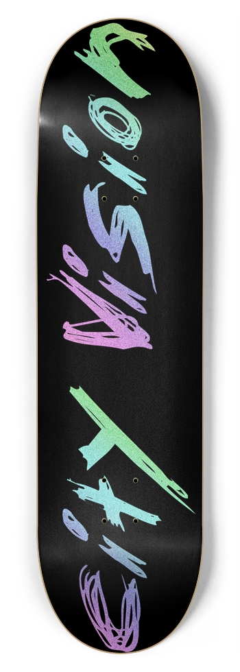 Black and Rainbow Glitter Name 8.75 8-3/4 Inch Skateboard