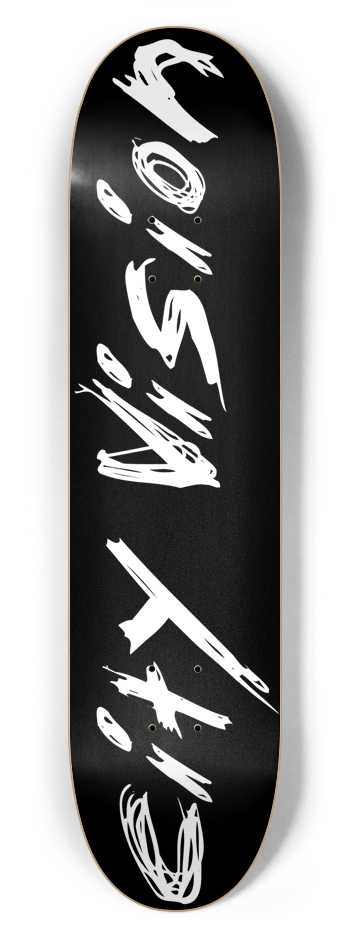 Black and White Name 7.62 7-5/8 Skateboard Deck