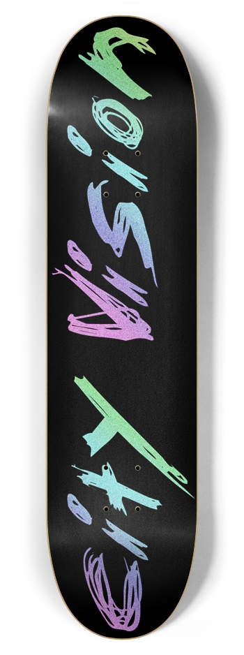 Black and Rainbow Glitter Name 7.87