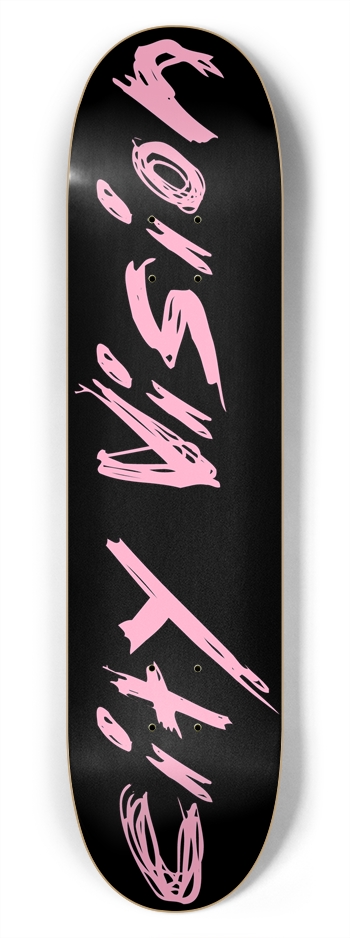 Black and Pink Name 7.75 7-3/4 Skateboard Deck
