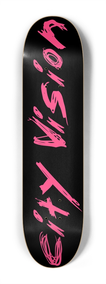 Black and Hot Pink Name Mini 7.25 7-1/4 Mini/Kid Skateboard