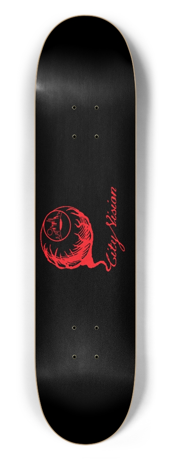 Black and Red Logo 7.50 7-1/2 Skateboard Deck