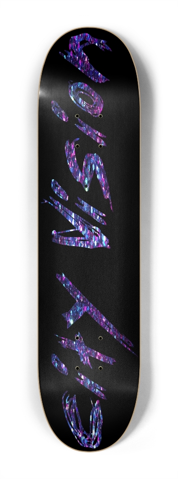Black and Dark Rainbow Glitter Name Mini 7.25 7-1/4 Mini/Kid Skateboard