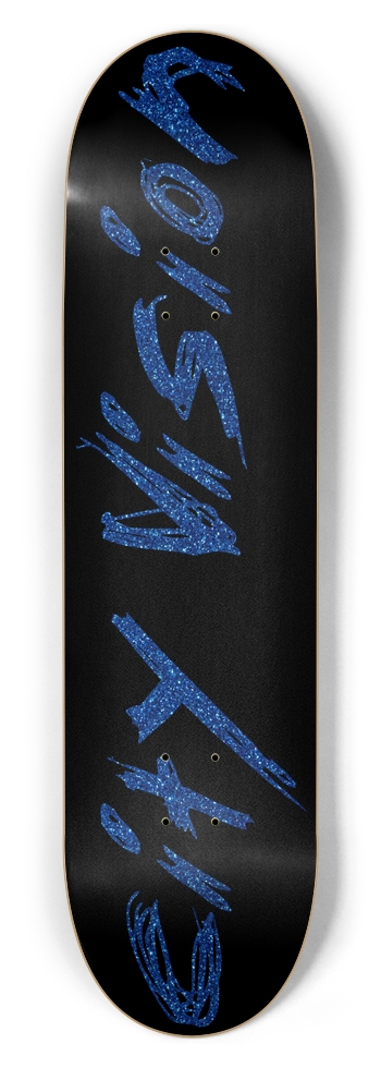 Black and Blue Glitter Name 8.50 8-1/2 Skateboard Deck