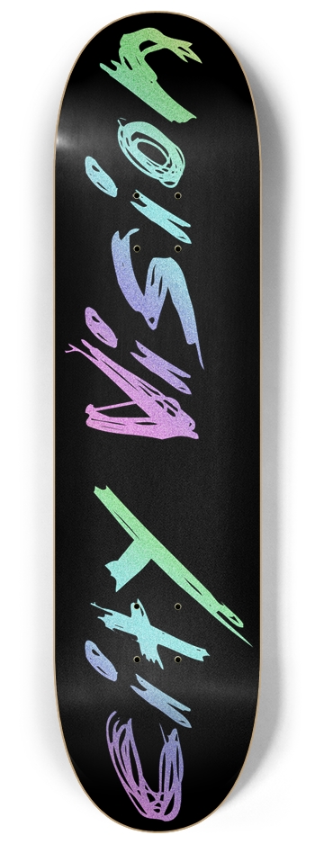 Black and Rainbow Glitter Name 8.25 8-1/4 Skateboard Deck