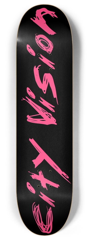 Black and Hot Pink Name 8.00 8 Inch Skateboard Deck