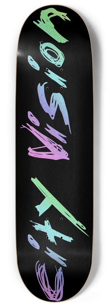 Black and Rainbow Glitter Name 9.00 9 Inch Skateboard