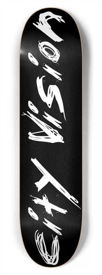 Black and White Name 7.75 7-3/4 Skateboard Deck