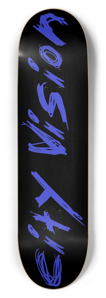 Black and Blue Name 8.50 8-1/2 Skateboard Deck