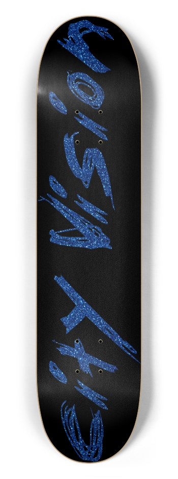 Black and Blue Glitter Name 7.50 7-1/2 Skateboard Deck