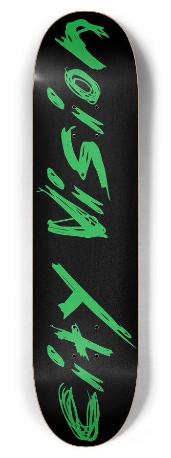 Black and Green Name 7.87 7-7/8 Skateboard Deck