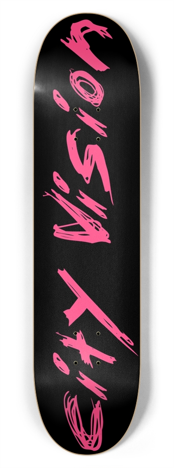 Black and Hot Pink Name 7.75 7-3/4 Skateboard Deck