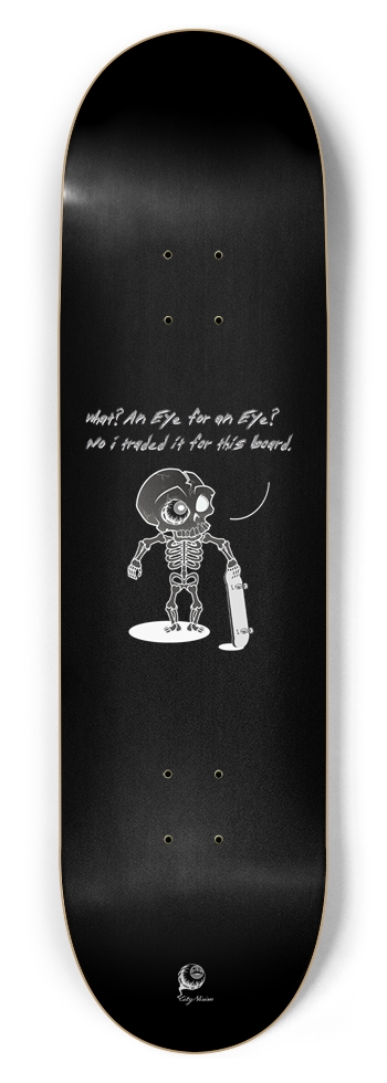 An Eye For An Eye Black 8.75 8-3/4 Inch Skateboard