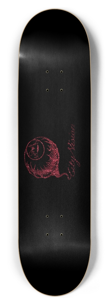 Black and Red Glitter Logo 8.50 8-1/2 Skateboard Deck