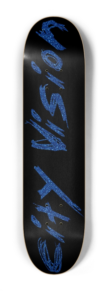 Black and Blue Glitter Name Mini 7.25 7-1/4 Mini/Kid Skateboard