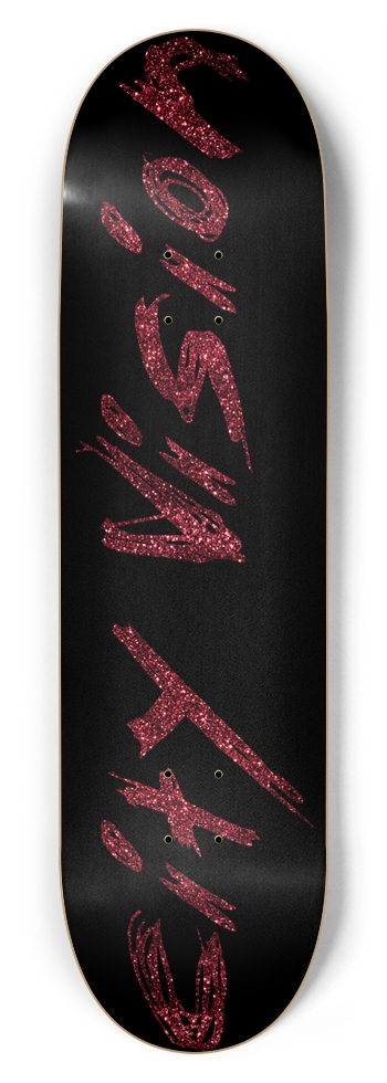 Black and Red Glitter Name 8.75 8-3/4 Inch Skateboard