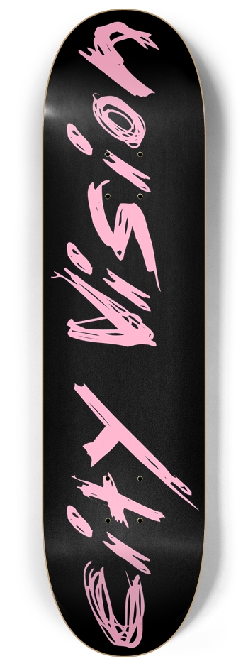 Black and Pink Name 8.25 8-1/4 Skateboard Deck