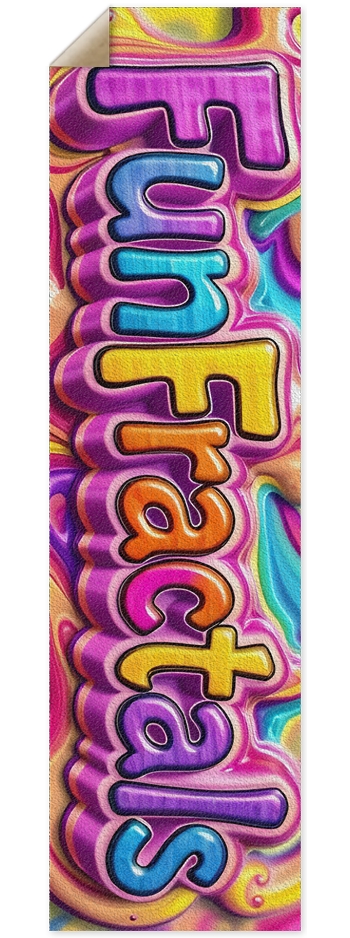Custom Griptape FunFractals Logo 9 x 33 Inch Griptape