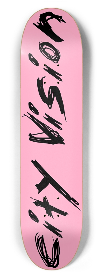 Pink and Black Name 7.62 7-5/8 Skateboard Deck