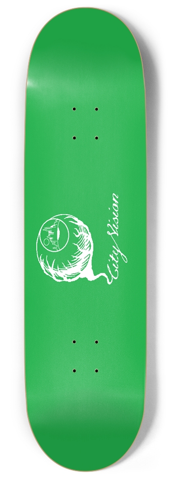 Green and White Logo 9.00 9 Inch Skateboard