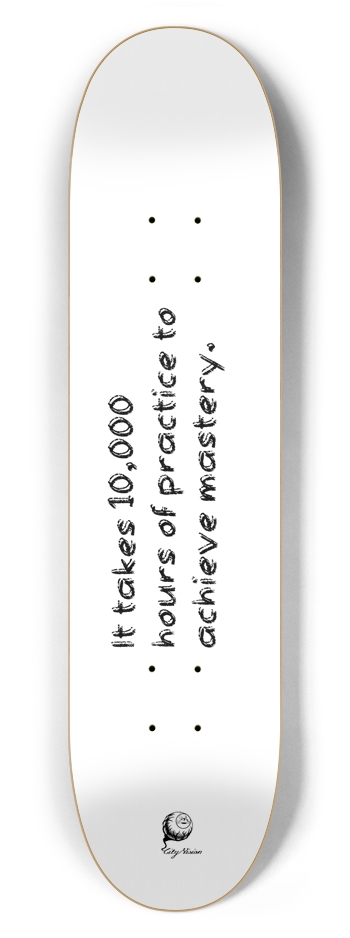 Mastery White 7.62 7-5/8 Skateboard Deck