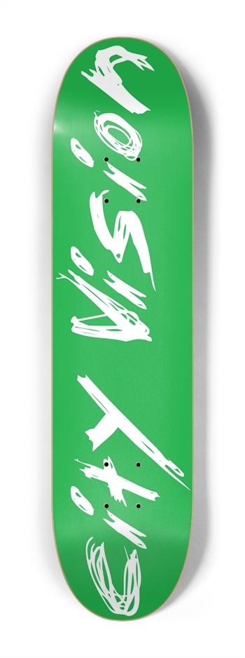 Green and White Name Mini 7.25 7-1/4 Mini/Kid Skateboard