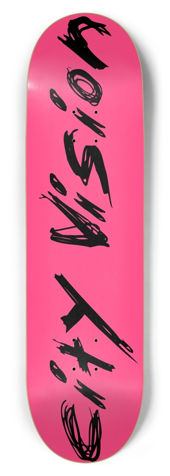 Hot Pink and Black Name 8.75 8-3/4 Inch Skateboard