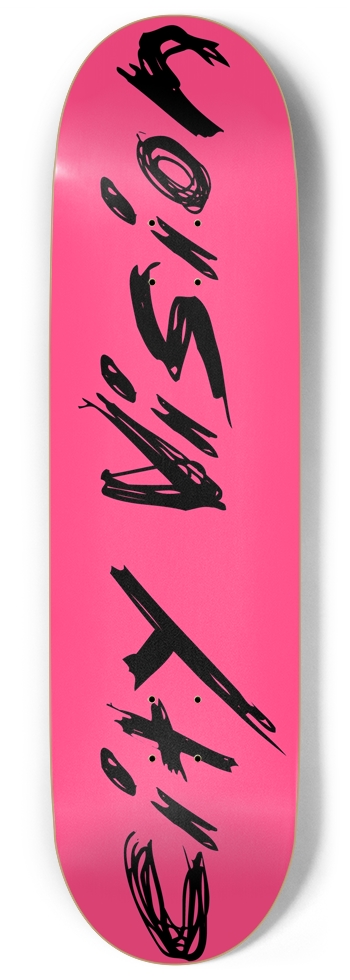 Hot Pink and Black Name 9.00 9 Inch Skateboard