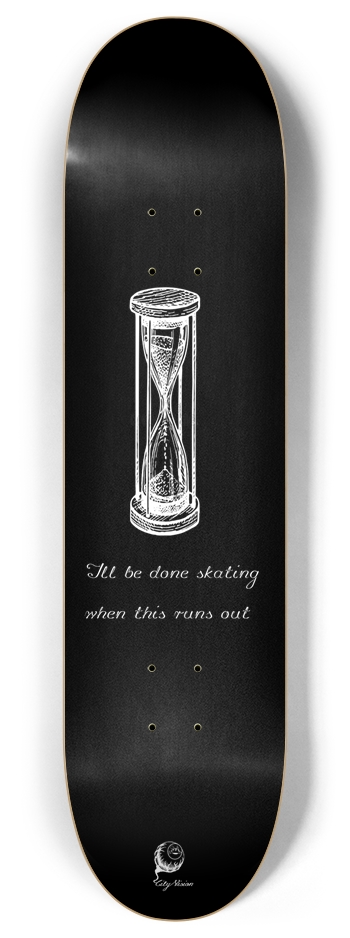 Hour Glass Black 8.00 8 Inch Skateboard Deck