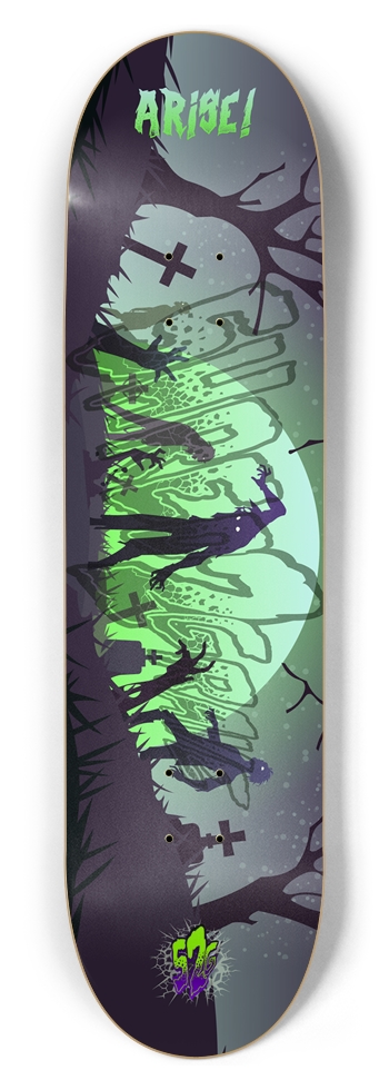 Arise Graveyard (Glow in the Dark) 8-1/2 Skateboard Deck