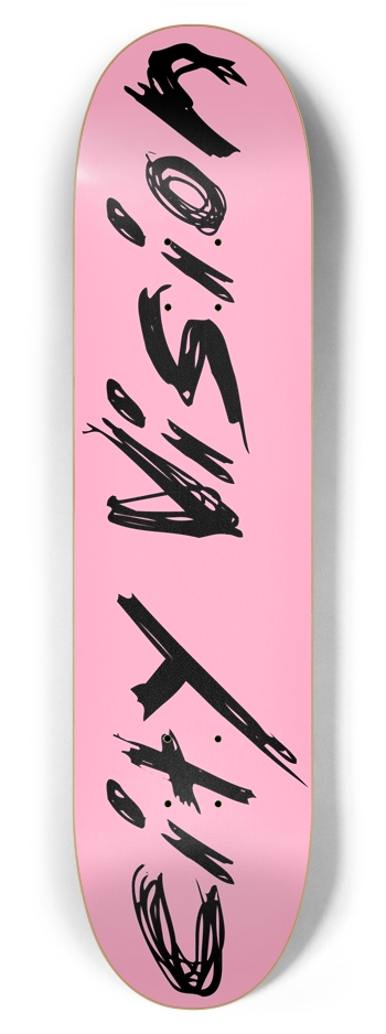 Pink and Black Name 7.87 7-7/8 Skateboard Deck