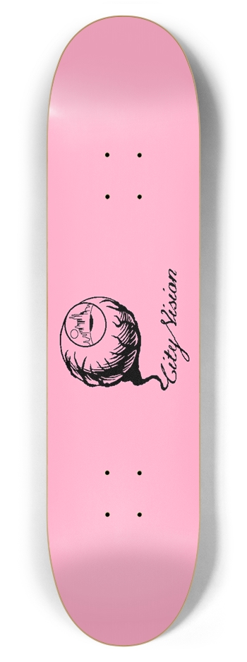 Pink and Black Logo 7.87 7-7/8 Skateboard Deck