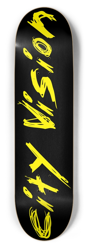 Black and Yellow Name 8.50 8-1/2 Skateboard Deck