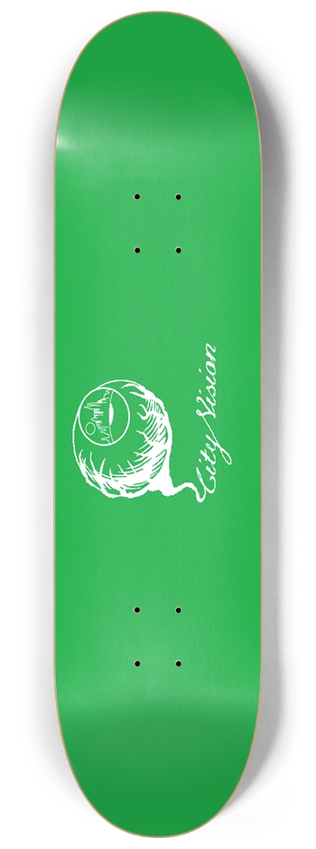 Green and White Logo 8.25 8-1/4 Skateboard Deck