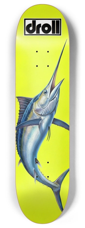 marlin neon yellow 8 Inch Skateboard Deck