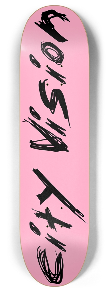 Pink and Black Name 8.00 8 Inch Skateboard Deck