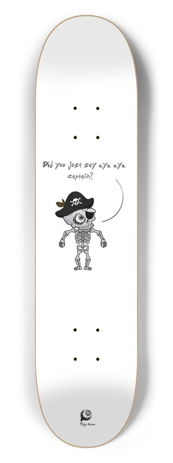 Eye Eye Captain White 7.50 7-1/2 Skateboard Deck