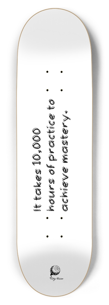 Mastery White 8.75 8-3/4 Inch Skateboard