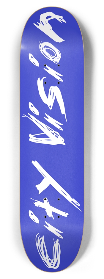 Blue and White Name 7.87 7-7/8 Skateboard Deck