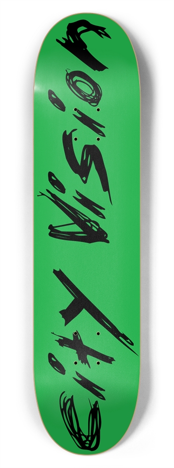 Green and Black Name 7.75 7-3/4 Skateboard Deck