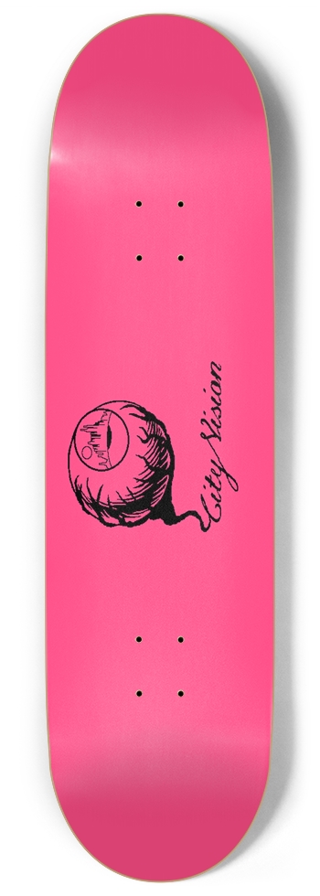 Hot Pink and Black Logo 9.00 9 Inch Skateboard
